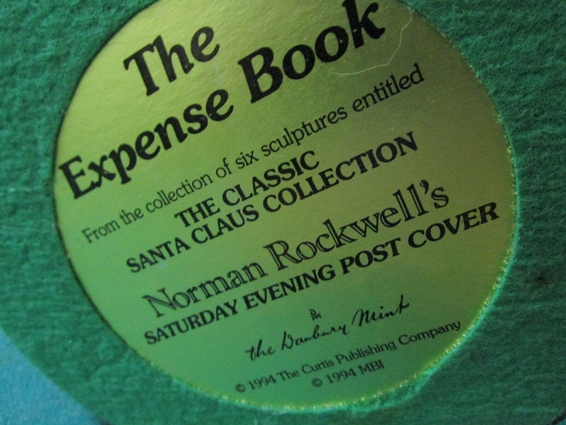 Norman Rockwell Figurine "Expense Book"  6" Danbury Mint