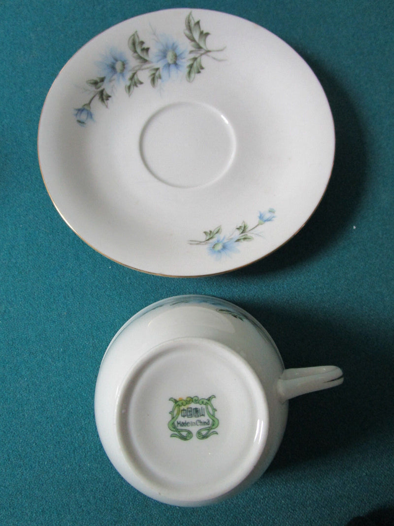 Tea Time Cups Saucers Roses - Lefton - Old Royal England - Blue Flowers Pick1 ^^