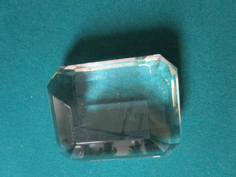 TIFFANY CRYSTAL PAPERWEIGHT CUBE DIAMOND SHAPE AND VOTIVE CANDLE HOLDER PICK 1