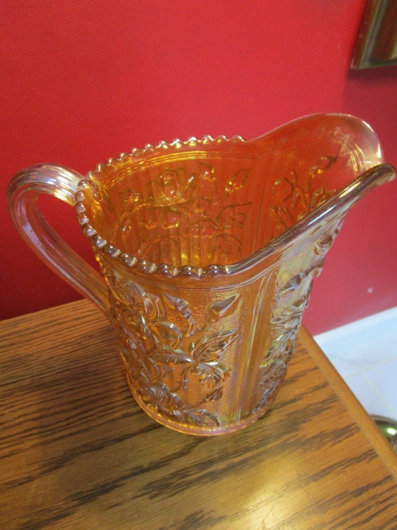 MARIGOLD IMPERIAL CARNIVAL GLASS PITCHER AND 6 TUMBLERS PICK 1