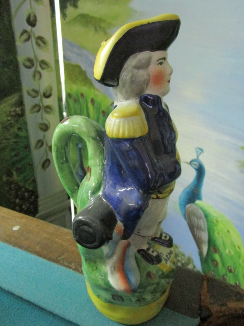 ANTIQUE STAFFORDSHIRE CHARACTER JUG PITCHER ADMIRAL PITCHER ^^