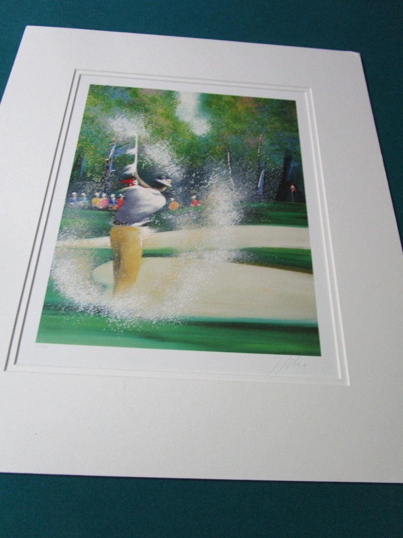 SERIOLITHOGRAPH  VICTOR SPAHN "GOLF # 2" W/ CERTIFICATE,  PENCIL SIGNED NUMBERED