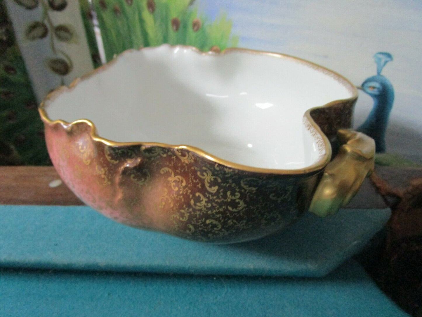 1880s LIMOGES BOWL BROWN AND GOLD AND PLATES PICK 1