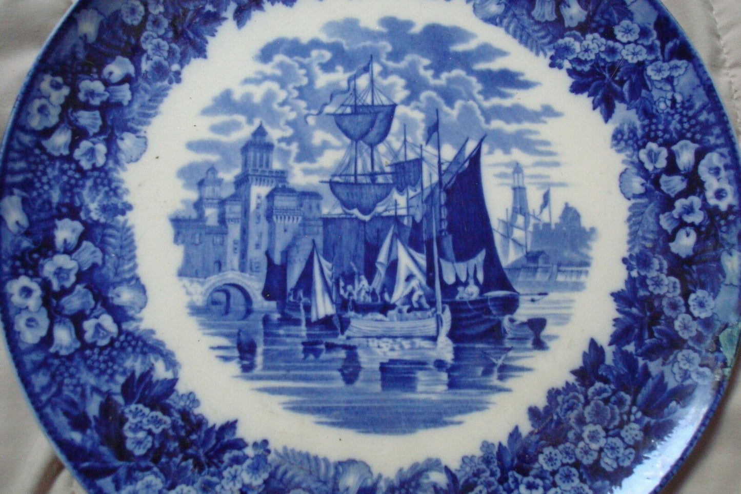 Wedgwood 1920s Ferrara Italy ship platter 12 1/4" BLUE AND PURPLE WARE PICK1 ^^