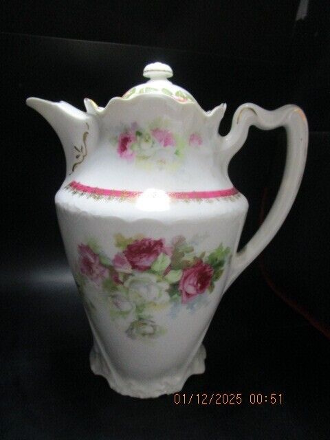 Krister Porzellan KPM Germany 1920s Chocolatier Coffee Pot 10in ^^