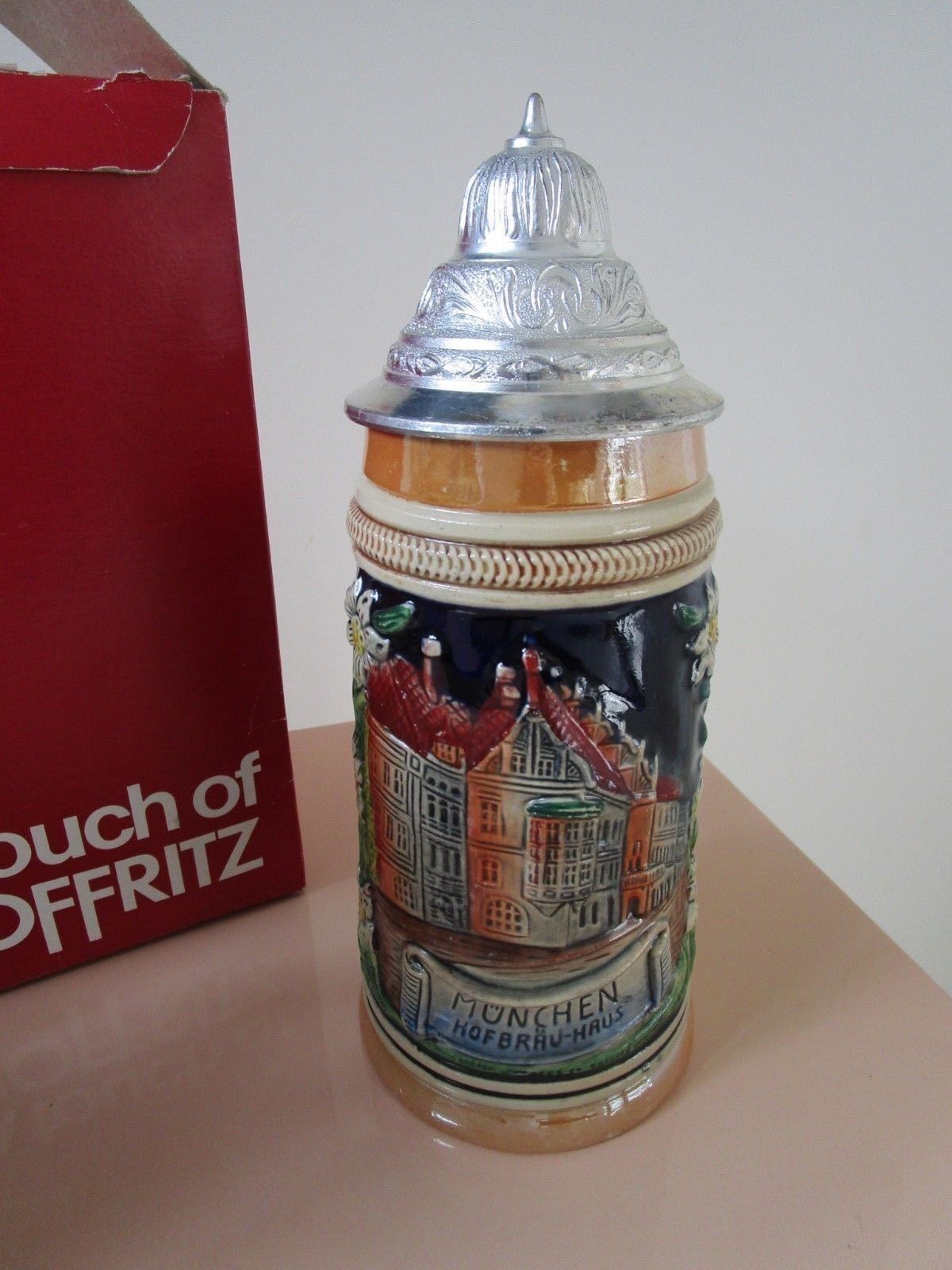 THEWALT GERMANY STEIN 9" TALL FROM A TOUCH OF HOFFRITZ "MUNCHEN" w/ BOX orig^^