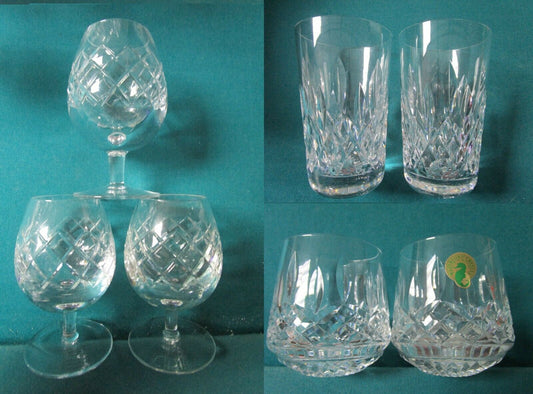 WATERFORD LISMORE - REGENT BY STUART FINE CRYSTAL BRANDY WINE WATER GOBLETS PICK