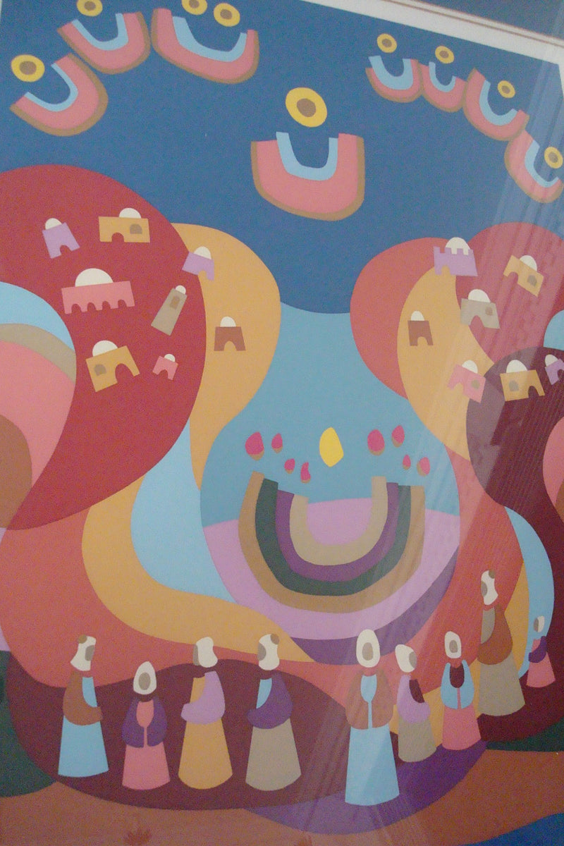 Lydie Egosi Serigraph, “Chanukah” signed and numbered serigraph[art]