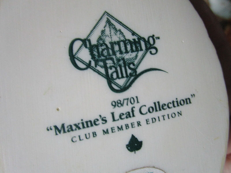 CHARMING TAILS BY FITZ & FLOYD FIGURINE "MAXINE'S LEAF COLLECTION"  AUTUMN
