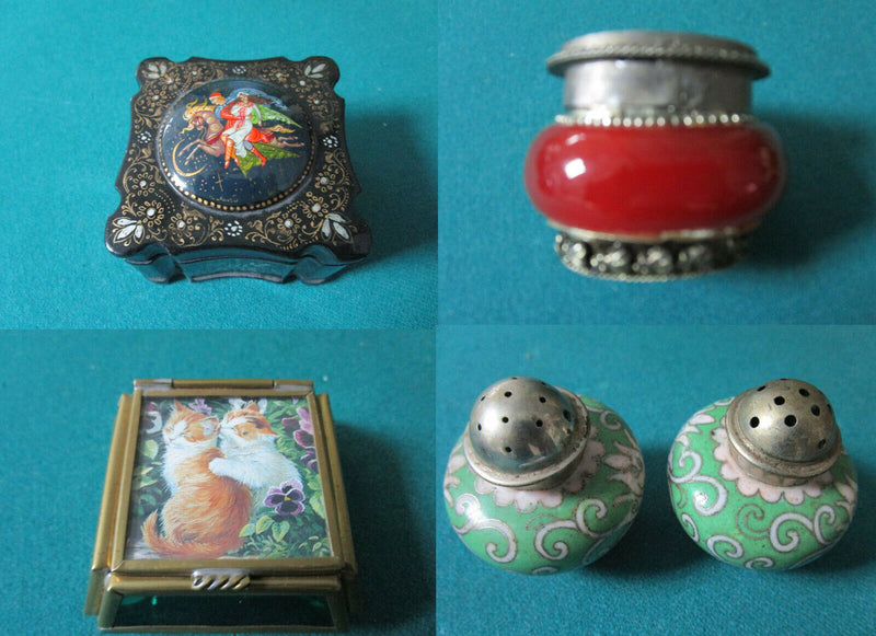 CLOISONNE SHAKERS -TRINKET BOXES - WOODEN TRINKET- RUSSIAN TRINKET-PICK 1