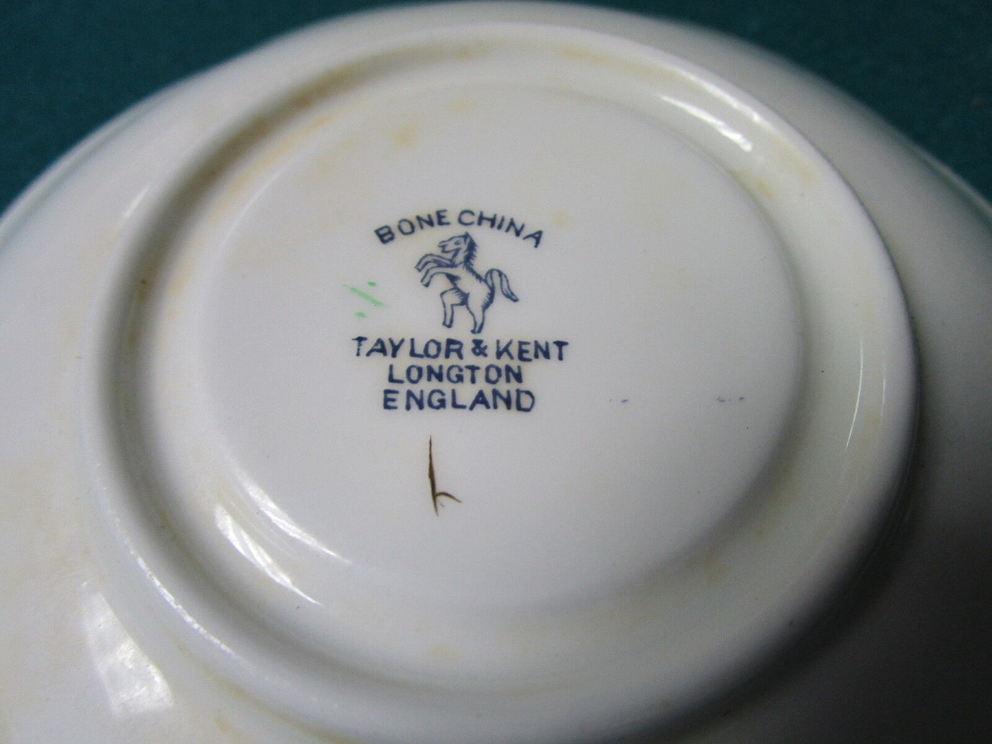 1940s  Vintage teacup  saucer Bone China Taylor Kent Longton England  ORIG [81A]