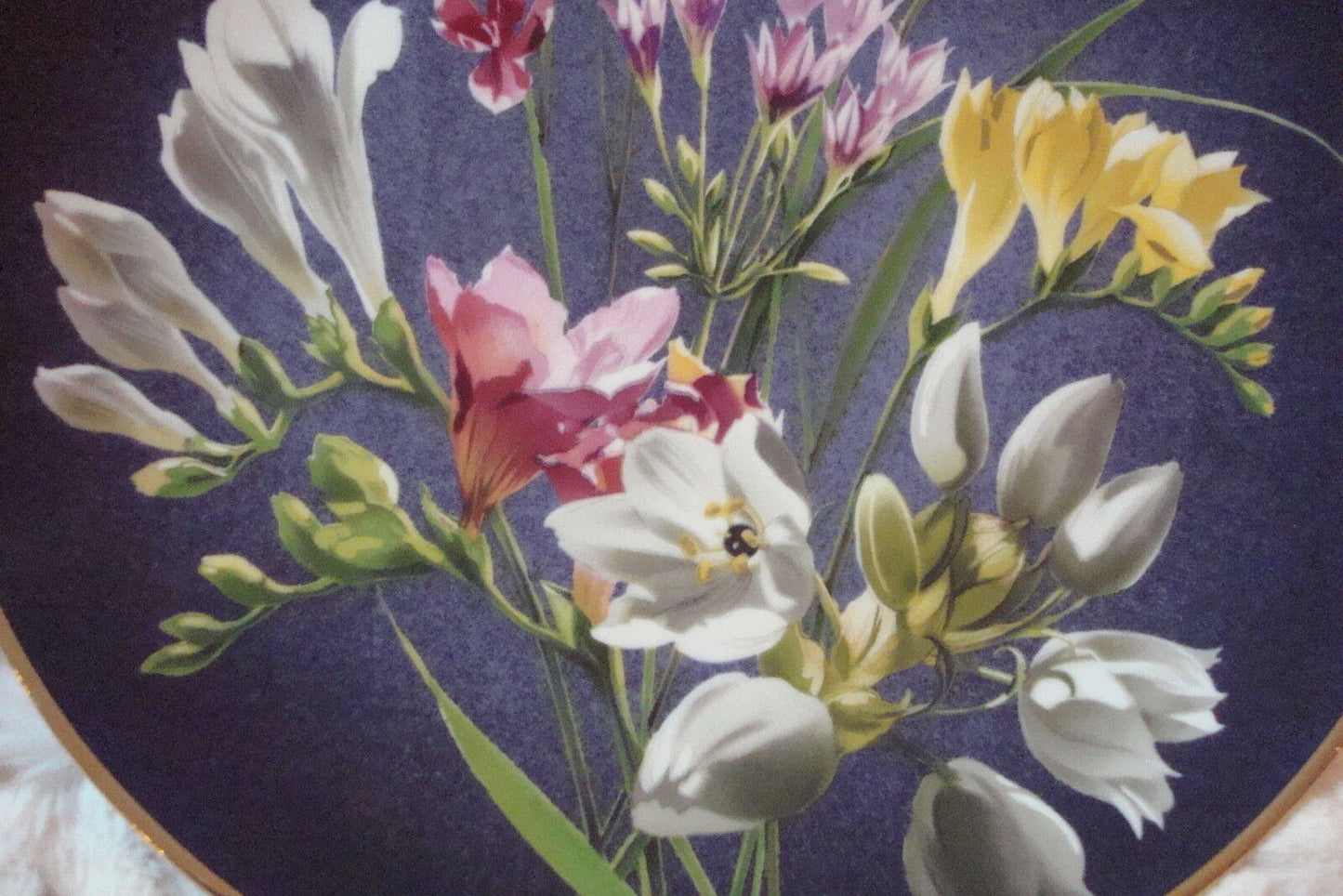 The Flowers of Count Lenart Bernadotte "Freesia" plate, Anna Perenna ORIGINAL