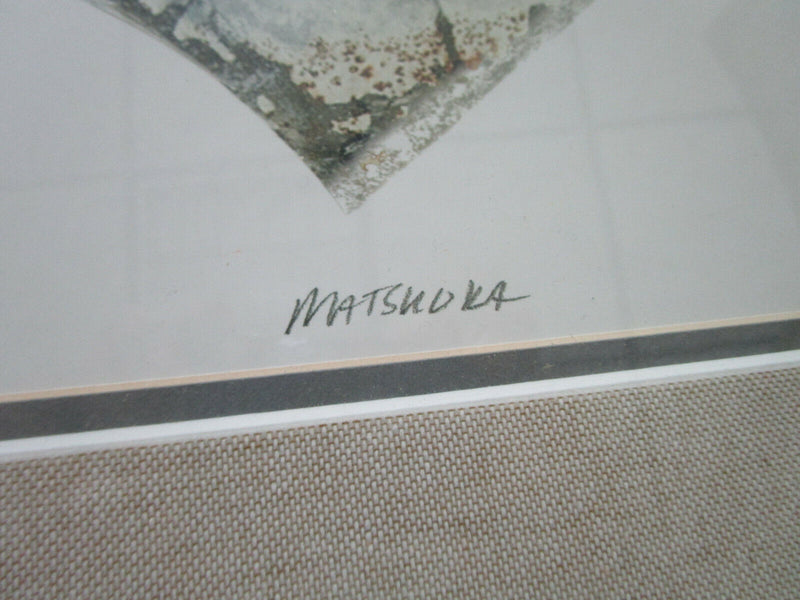 MATSUOKA LITHOGRAPH SIGNED IN PLATE UNTITLED FAN PICK ONE