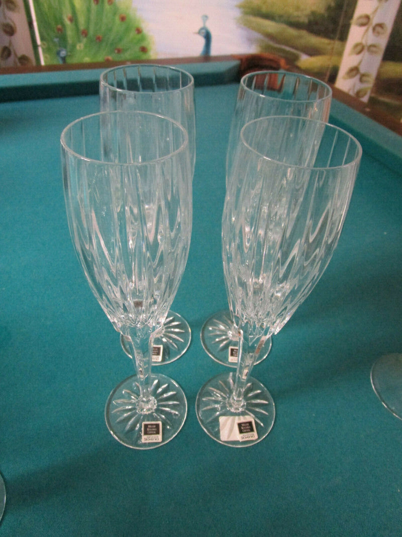 CONTEMPORARY CRYSTAL GLASSES ETCHED TIFFIN, MILLER ROGASKA, LENOX, PICK1