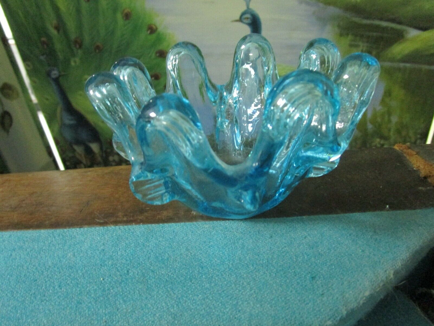 HAND BLOWN 3 ACQUA BOWLS  free form