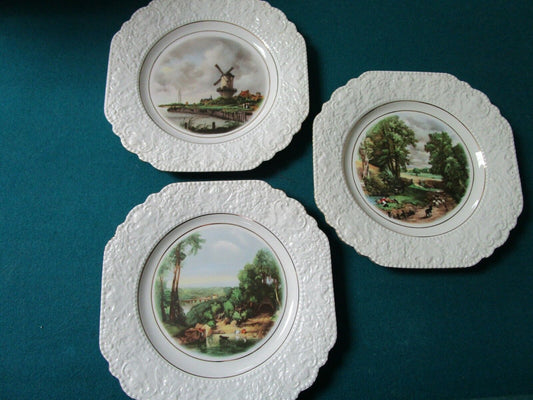 Lord Nelson Ware Three Cabinet Plates From Jacobo Van Ruysdael ^^