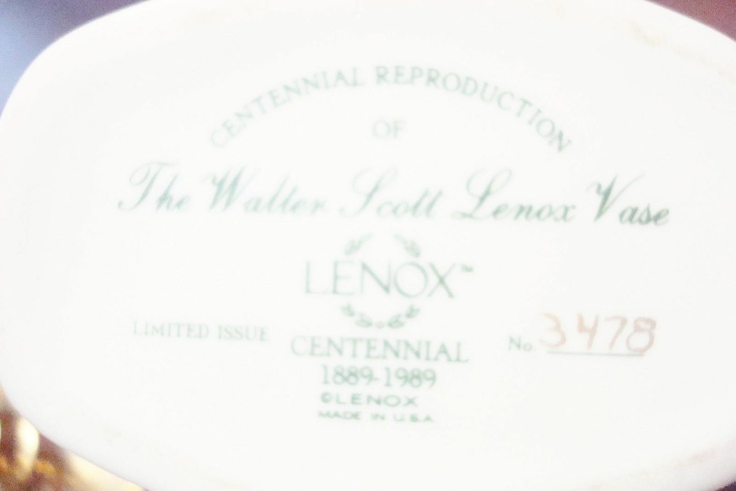 Walter Scott Lenox Limited Edition 1887 Vase Pitcher NUMBER WITH DOME. PICK ONE-