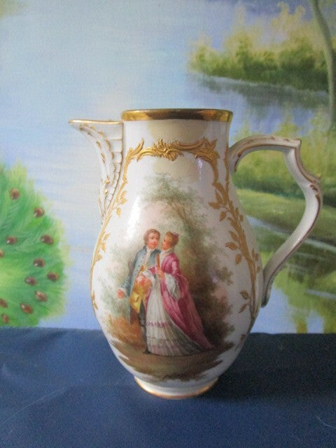 KPM Germany Pitcher Scepter Mark Antique Ptcher Creamer 6"