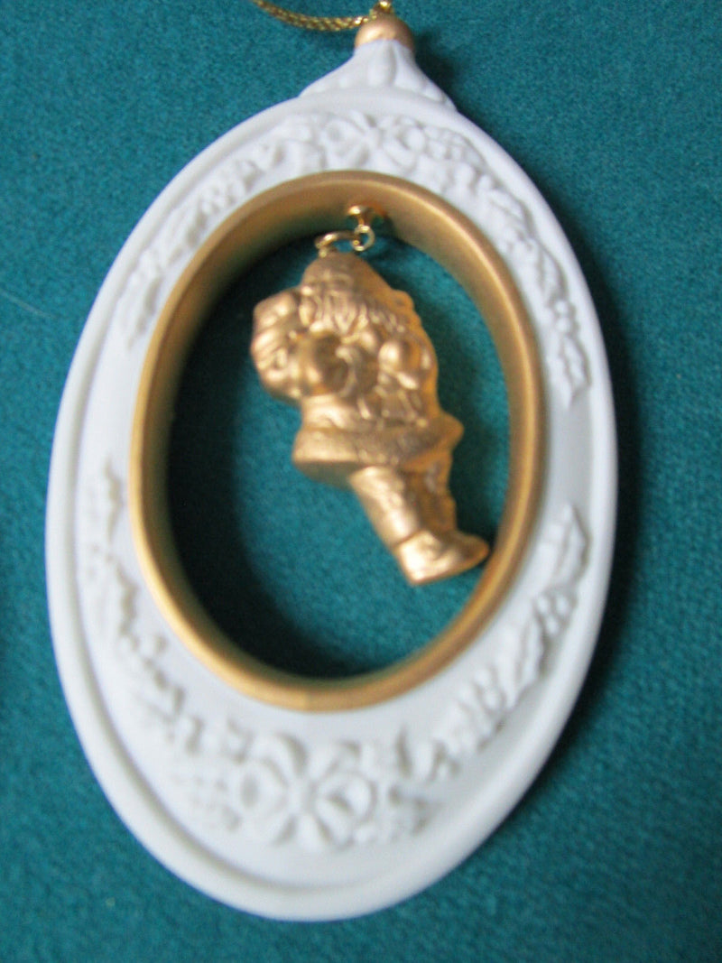 Golden Treasures Of Christmas Ornaments Santa And Nutcracker Nib Orig