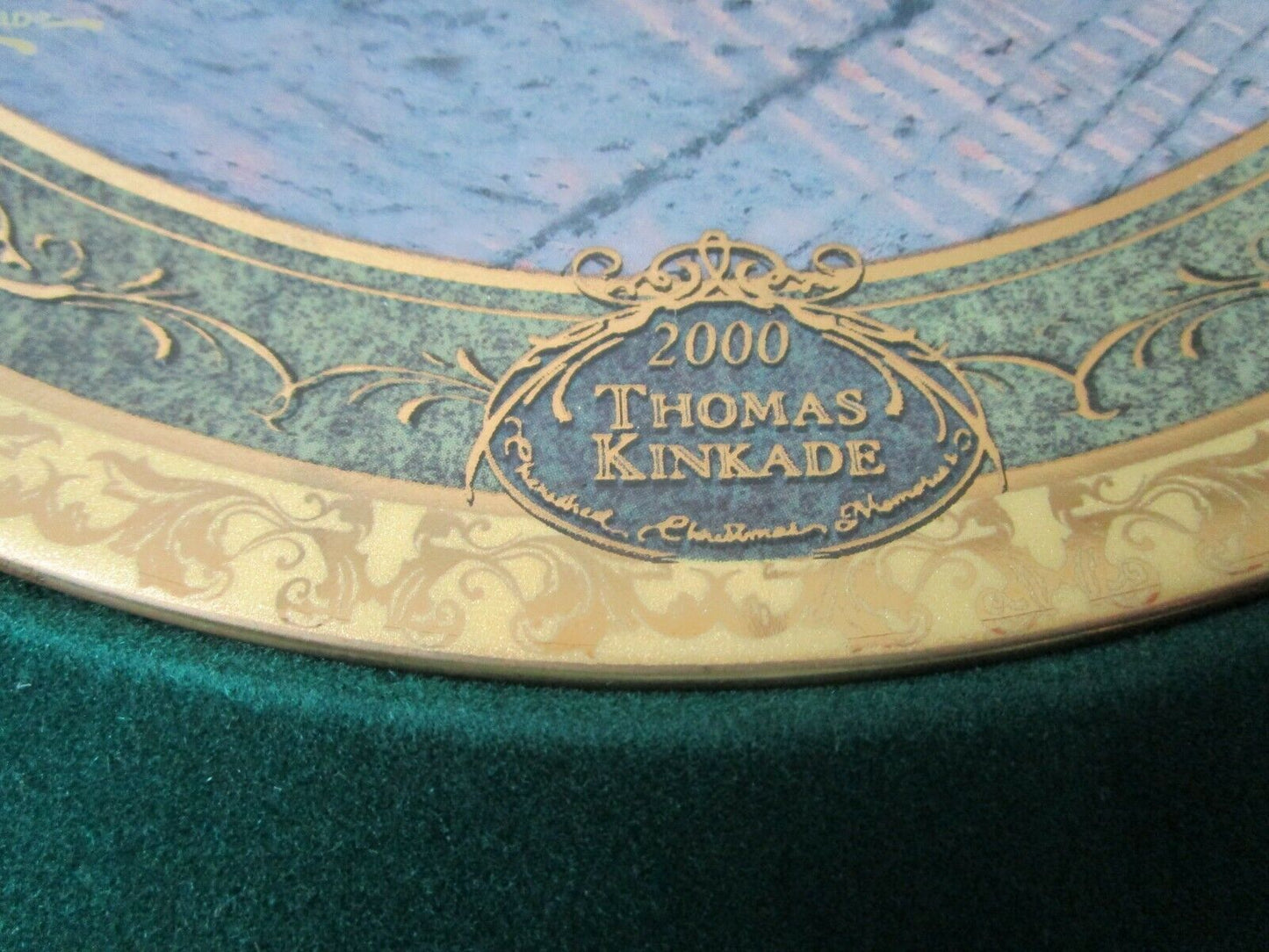 THOMAS KINKADE PLATE VICTORIAN CHRISTMAS 9 1/4 NEW CERTS original