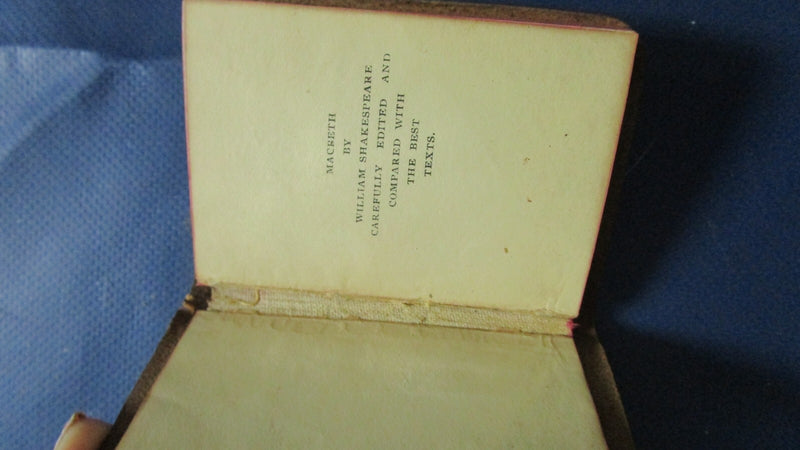 Series of Five Vintage William Shakespeare Pocket Size Books leather cover 1920S