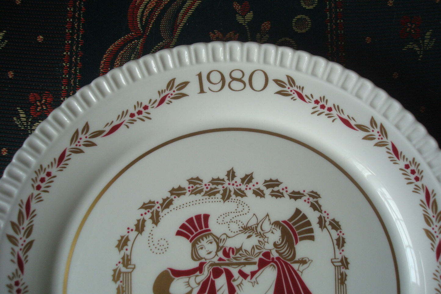 1980 Christmas Plate Spode  England  NIB, 11th issue, with certs, 8"[am8]