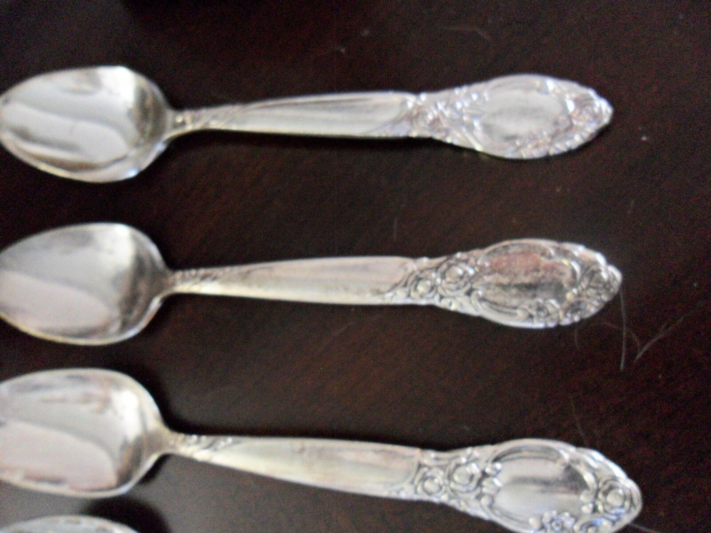 W. Rogers & Sons AA 9 tea spoons and a knife server, beautiful designs, mixed[8]