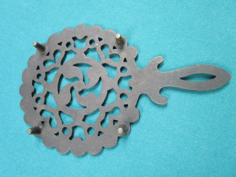 CAST IRON TRIVET BLACK HANDMADE ORIGINAL
