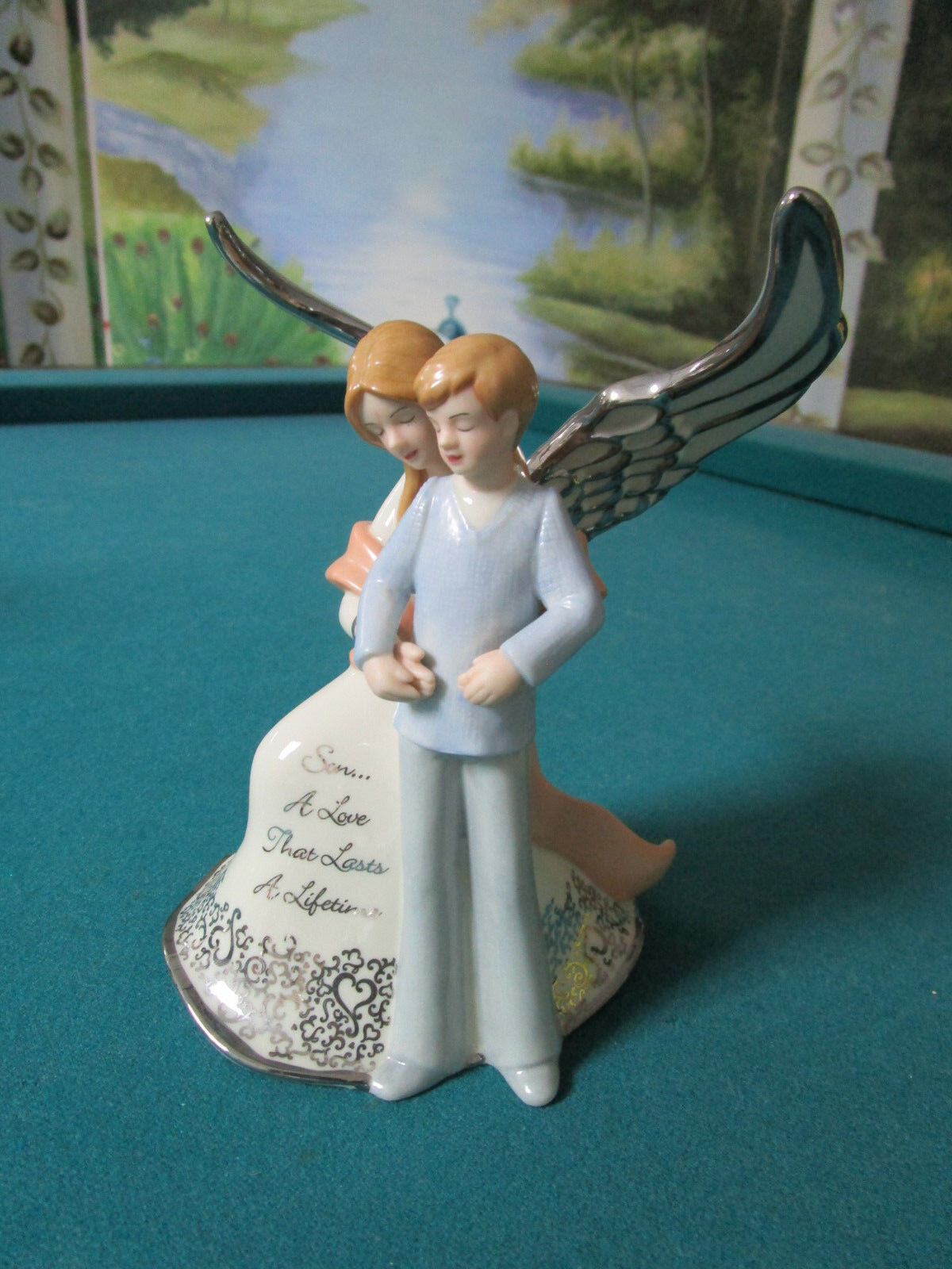 ANGELS MUSIC BOX HEIRLOOM PORCELAIN "FOREVER MY SON" COLLECTION MUSIC BOX pick1