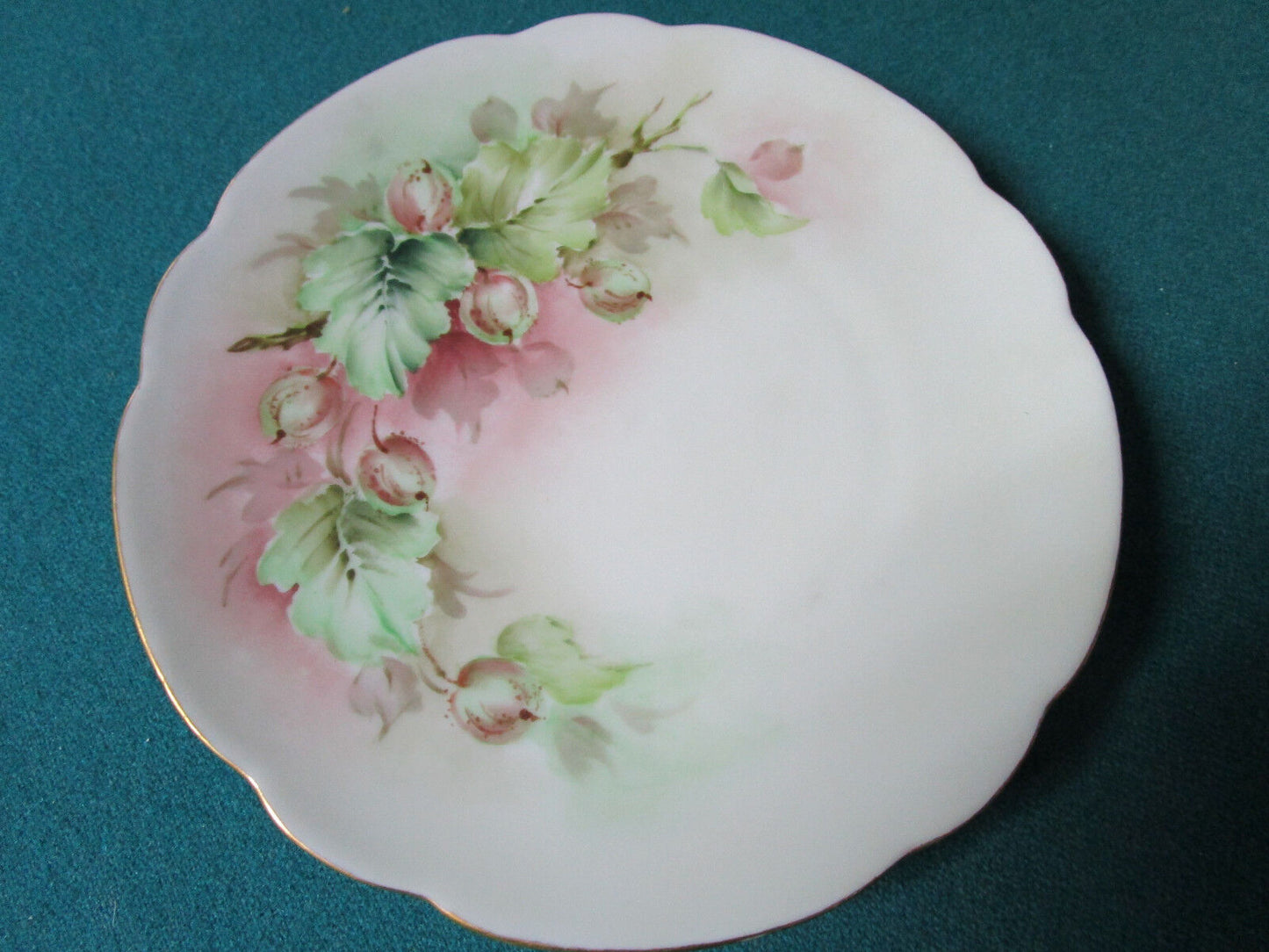 UNO FAVORITE BAVARIA POTTERY SIGNED " PESKE" 3 BREAD PLATES 6"