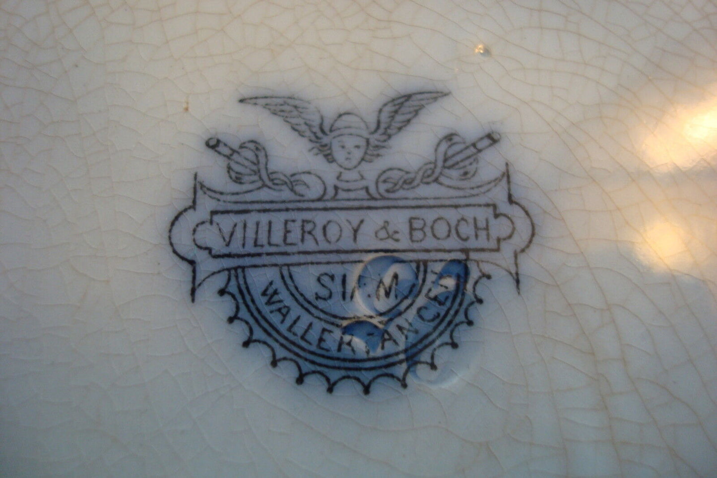 Villeroy & Boch Wallerfangen Germany "SIAM" Antique plate, c1880s[4mulber]