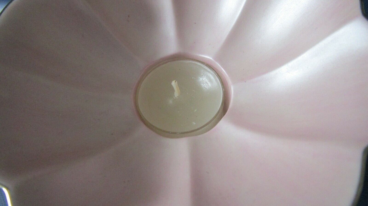 LENOX GIFT OF KNOWLEDGE VOTIVE CANDLE HOLDER PINK 4 X 5 1/2