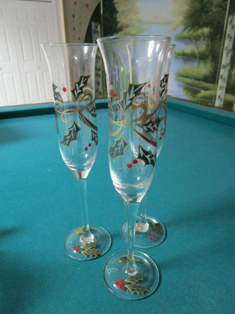 Lenox Crystal Glassware Holiday Spirit Christmas Flutes  Compotes Pick One