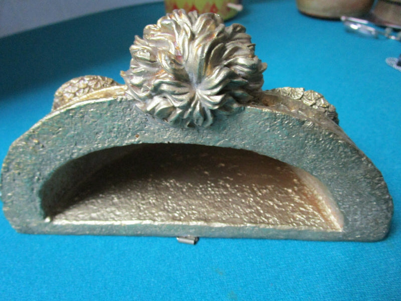 Golden Cherub Hanging Planter Resine 9 X 6"