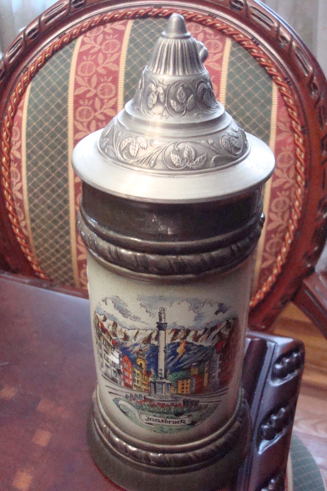 Zöller & Born Beerstein, pewter lid, marked [6]