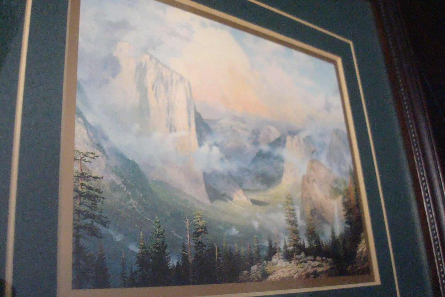 Thomas Kinkade ACCENT PRINTS from limited edit lithograph, Yosemite Park, COA