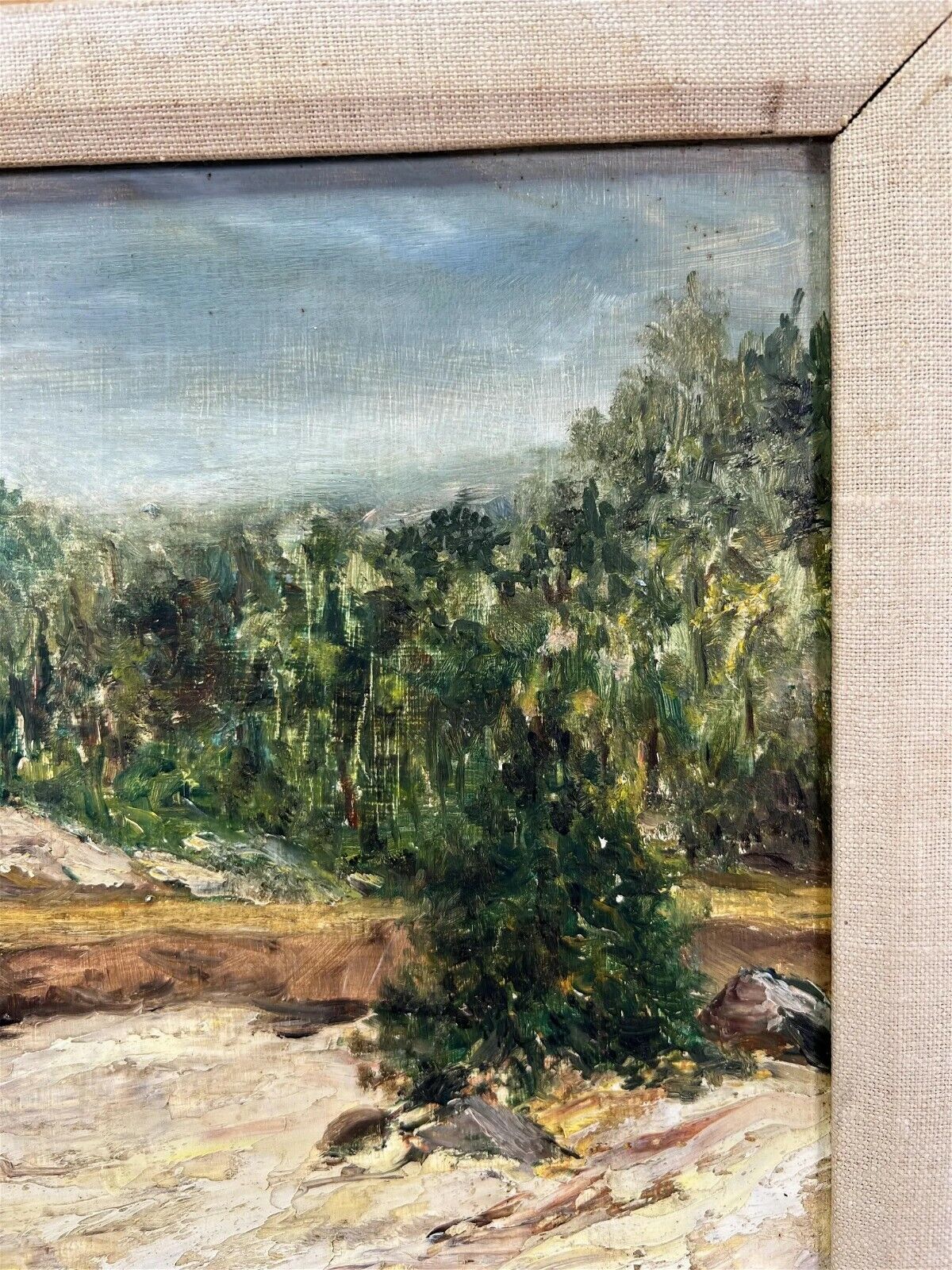 Vintage Signed lower right Almeda '69 Oil on Board Seascape