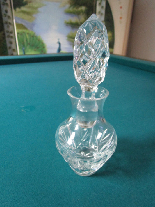 WATERFORD PERFUME BOTTLE SMALL DECANTER CRUET 8" WITH STOPPER STAMPED