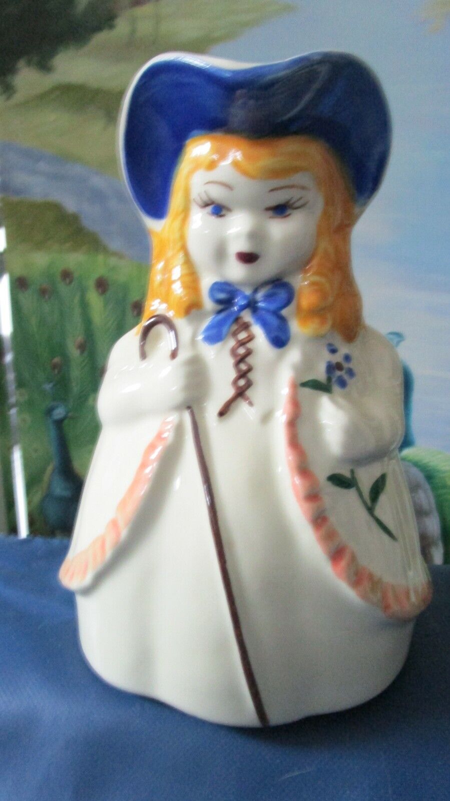 Vintage 1940's Shawnee Pottery Little Bo Peep Pitcher USA 9 x 6 1/2"