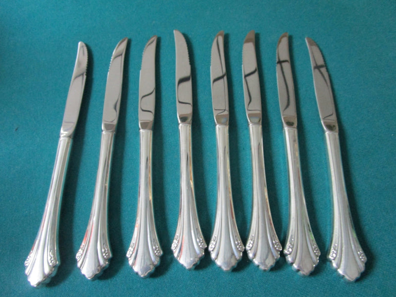 Oneida Bittersweet Discontinued 8 Steak Individual Serrated Knives  9"