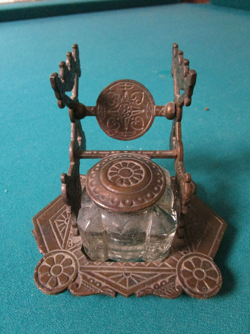 BRASS IRON CHINESE INKWELL, COLEBROOKDALE IRON, CRICKET FIGURINE PICK ONE