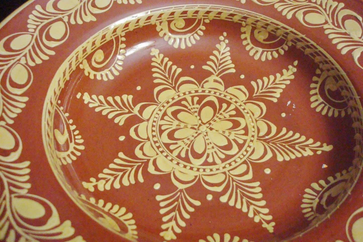 Vintage Hungary platter brown and yellow, bowl [^^]