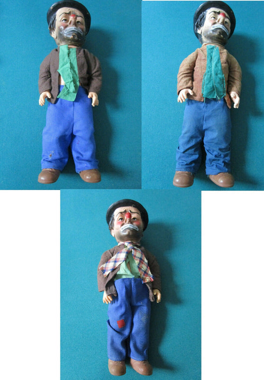 1950s Emmett Kelly Weary Willy the Clown doll, made by Baby Barry Toys PICK ONE