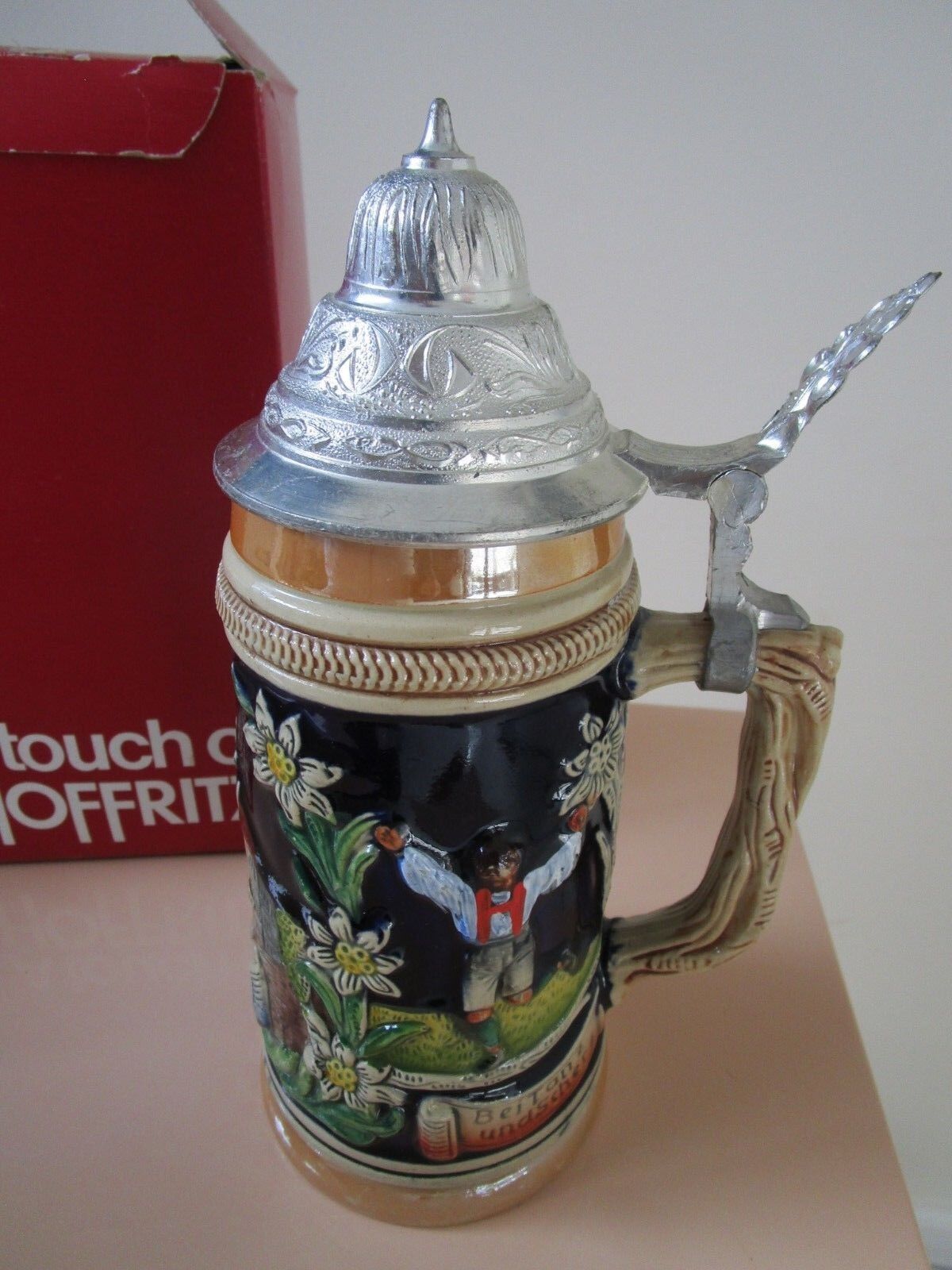 THEWALT GERMANY STEIN 9" TALL FROM A TOUCH OF HOFFRITZ "MUNCHEN" w/ BOX orig^^