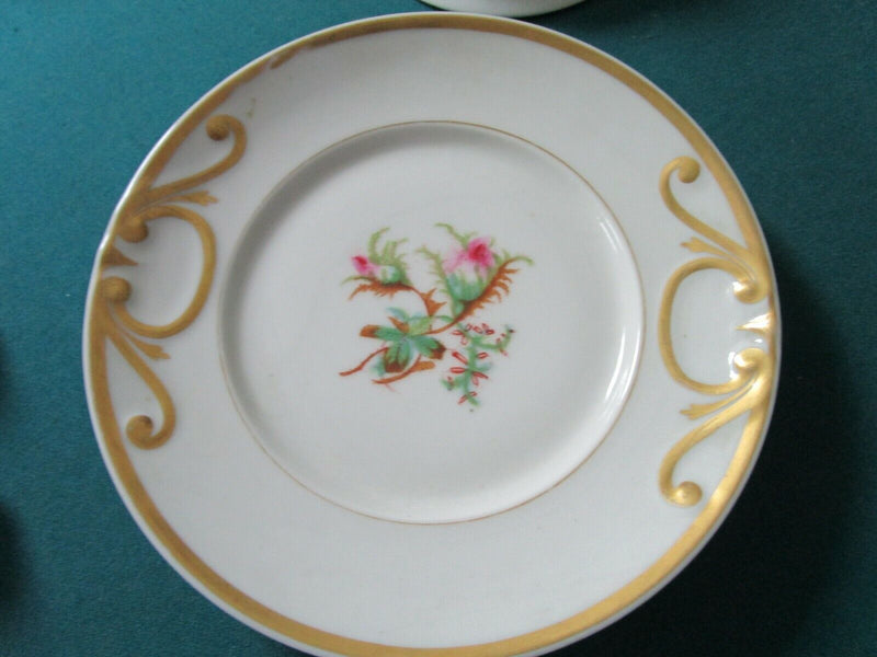 Haviland Limoges Antique Moss Rose Scott Cup Saucer Plates Pitcher Sugar Pick1 ^