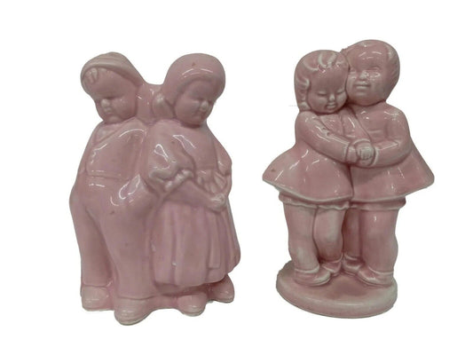 Vintage Shawnee Boy & Girl Sweethearts/ MAD CHILDREN Pink Planter/Vase PICK1