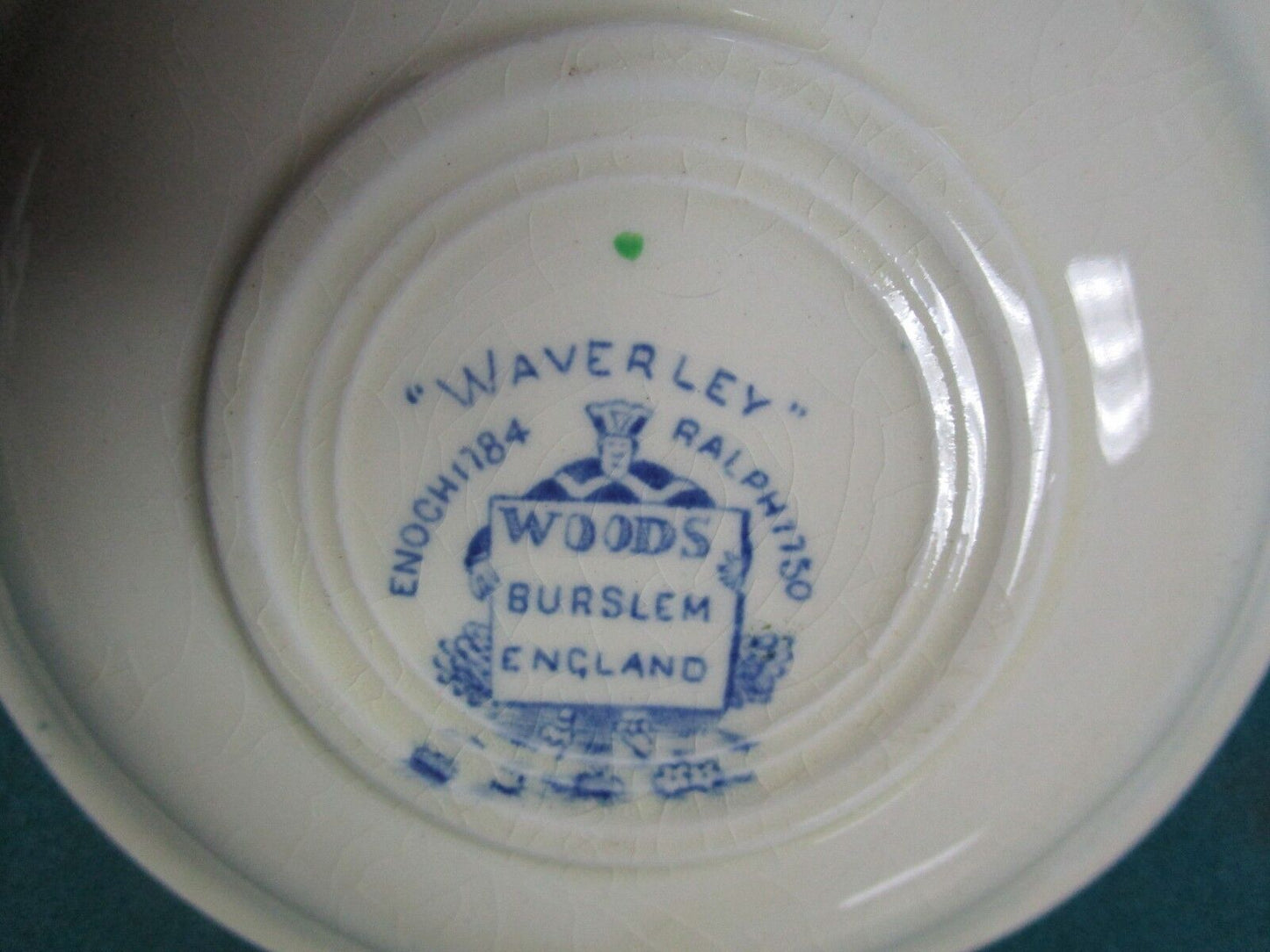 Woods Burslem England "Waverley" Pattern, Coffee Cup And Saucer [95j]