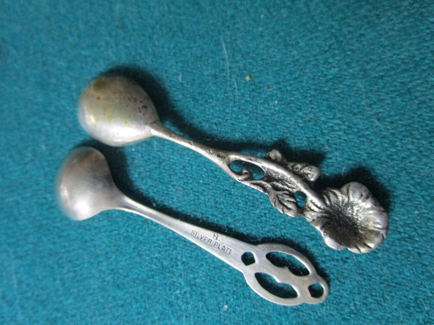 5 SPOONS, 3 STERLING AND  2 SILVERPLATE, ONE COHR COFFEE SPOON STERLING[*a3b