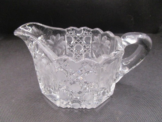 American Brilliant Creamer Crystal Cut Flowers