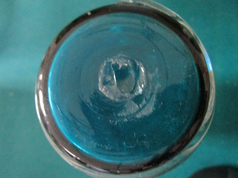 GLASS STUDIO VASE RIGADEE RIBBED GREEN CLEAR YELLOW ITALIAN  SIGNED  PICK 1